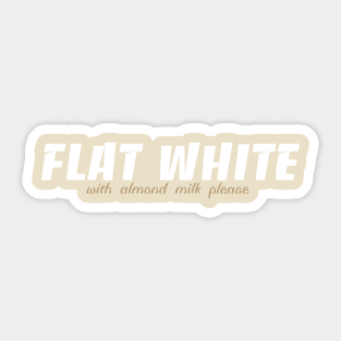 Flat White - Almond Sticker